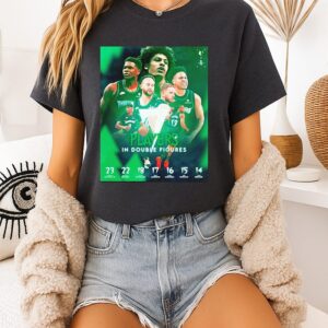 Timberwolves 7 Players In Double Figures Featuring Anthony Edwards And Terrence Shannon Jr T-Shirt