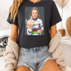 Valentina Höll 2026 Uci Mtb Dhi World Champs Holding Beer Middle Finger T-Shirt