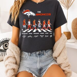 The Broncos Courtland Sutton Pat Bryant Patrick Surtain Ii Nik Bonitto Rj Harvey Bo Nix Abbey Road Signatures T-Shirt