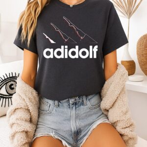 Adidolf 9.11 Parody Satire Logo T-Shirt