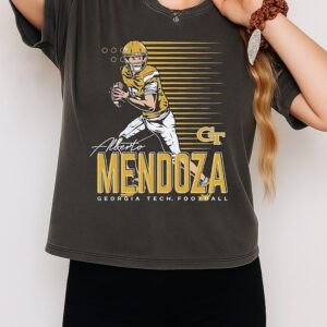 Alberto Mendoza Georgia Tech Yellow Jackets Illustrated T-Shirt