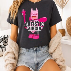 Autistic Virgin Batman Lego Minifigure Funny Meme T-Shirt