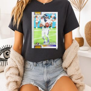 Baltimore Football Lamar Jackson NFL Topps Trading Card T-Shirt