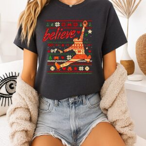 Believe Orioles Air Cowser Ugly Christmas T-Shirt