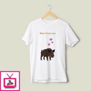 Boar Loves You Illustration T-Shirt