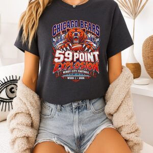 Chicago Bears 59 Point Explosion 2026 Windy City Week 1 Victory T-Shirt