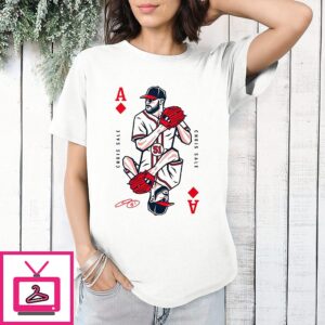 Chris Sale Atlanta Baseball Ace Signature Playing Card T-Shirt