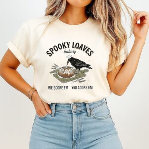 Crow Spooky Loaves Bakery We Score Em You Adore Em T-Shirt