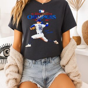 Emmet Sheehan Los Angeles Dodgers Nl West Division Champions 2026 Signature T-Shirt