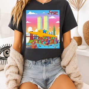 Explosion Time Finn And Jake Adventure Time Ny City Skyline T-Shirt
