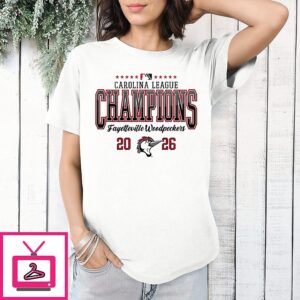 Fayetteville Woodpeckers 2026 Carolina League Champions T-Shirt