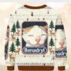 Funny Benadryl Cat Meme Ugly Christmas Sweater