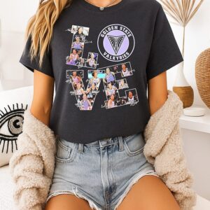 Golden State Valkyries Love Logo Player Collage T-Shirt