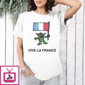 Green Goblin Holding French Flag Vive La France T-Shirt