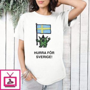 Green Monster Hurra För Sverige Sweden Swedish T-Shirt