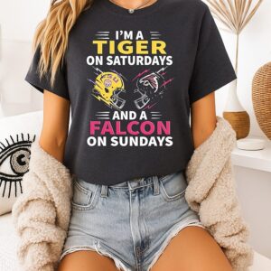 I’m A Lsu Tigers On Saturdays And A Atlanta Falcons On Sundays T-Shirt