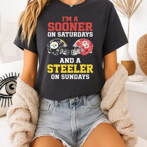 I’m A Oklahoma Sooners On Saturdays And A Pittsburgh Steelers On Sundays T-Shirt