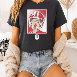 Indiana Football Josh Hoover Bloody Face Big Head T-Shirt