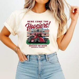 Indiana Hoosier The Bison Race Car Here Come The Hoosiers T-Shirt