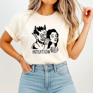 Intuition Devil Whispering To Woman Inner Voice T-Shirt