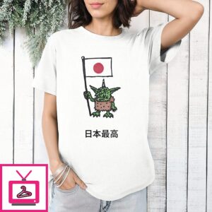 Japanese Oni Goblin With Japan Flag Nihon Saiko T-Shirt