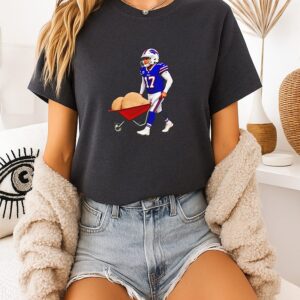 Josh Allen Wheelbarrow Buffalo Bills Funny T-Shirt