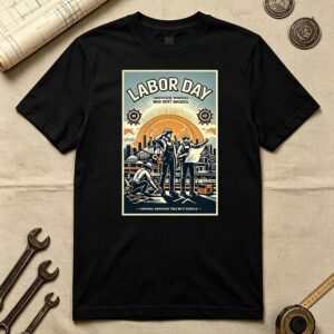 Labor Day Retro Poster T‐t-Shirt