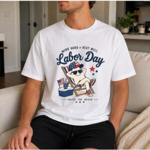 Labor Day T-Shirt, Work Hard Rest Well