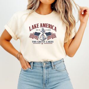 Lake America Anchor The Great Lakes Est 2026 T-Shirt
