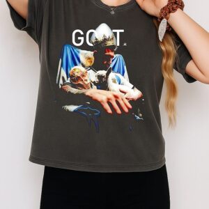 Lionel Messi The Goat With Crown And Trophy T-Shirt