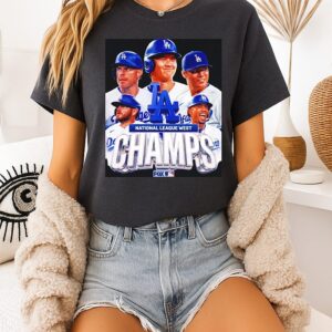Los Angeles Dodgers National League West Division Champions ’26 Player Collage T-Shirt