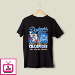 Los Angeles Dodgers X Mickey Mouse 2026 National League West Champions T-Shirt