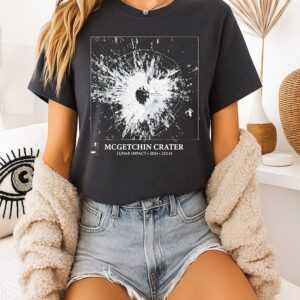 Mcgetchin Crater 2024 Moon Impact Astronomy T-Shirt