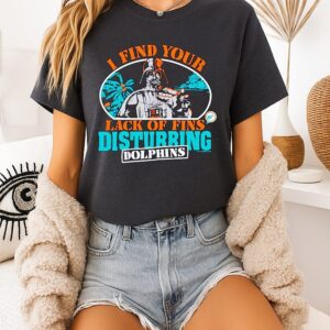 Miami Dolphins NFL X Star Wars Dark Side Lack Of Fins Disturbing T-Shirt