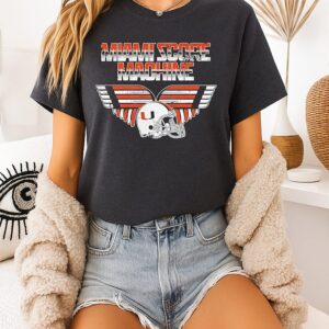 Miami Hurricanes Miami Score Machine Helmet Graphic Vintage T-Shirt