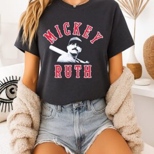 Mickey Ruth Bootleg Style Baseball Mashup T-Shirt