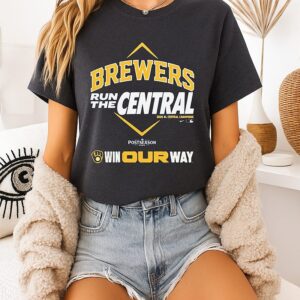 Milwaukee Brewers 2026 Nl Central Division Champions Run The Central Win Our Way T-Shirt