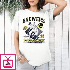Milwaukee Brewers 2026 Postseason Participant Playoff Franklin T-Shirt