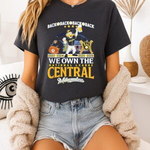 Milwaukee Brewers We Own The 2026 Nl Central Division Champions Back 2 Back 2 Back T-Shirt