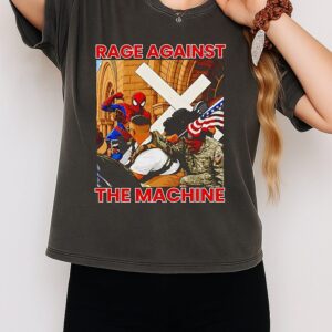Minneapolis Spider-Man Punching Rage Against The Machine T-Shirt