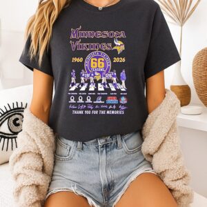 Minnesota Vikings 1960-2026 Abbey Road Thank You For The Memories T-Shirt