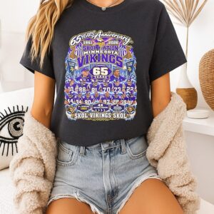 Minnesota Vikings 65 Years Anniversary 1961-2026 Skol Vikings Skol T-Shirt