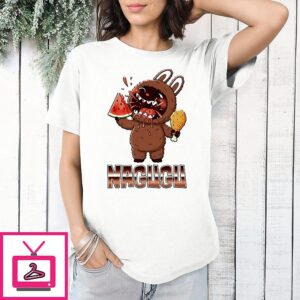 Nagugu Bunny Eating Watermelon And Chicken T-Shirt