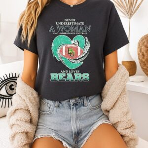 Never Underestimate A Woman Who Understands Football And Loves Baylor Bears T-Shirt