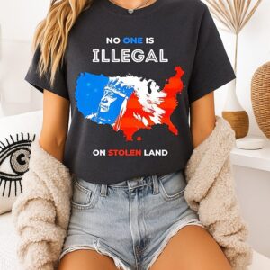 No One Is Illegal On Stolen Island T-Shirt