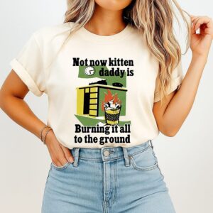 Not Now Kitten Daddy Is Burning It All To The Ground T-Shirt