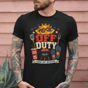 Off Duty Labor Day Weekend T-Shirt Heavy Cotton Unisex Bbq Grilling T-Shirt