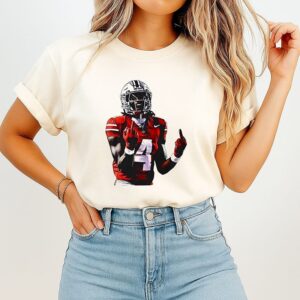 Ohio State Buckeyes Jeremiah Smith Player Middle Finger T-Shirt