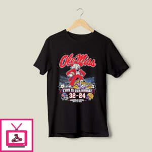 Ole Miss Rebels Mascot This Is Our House 32-24 Score Mascot T-Shirt