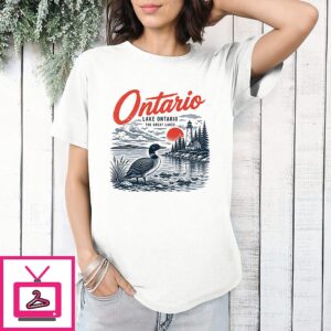 Ontario Lake Ontario Great Lakes Loon Lighthouse T-Shirt